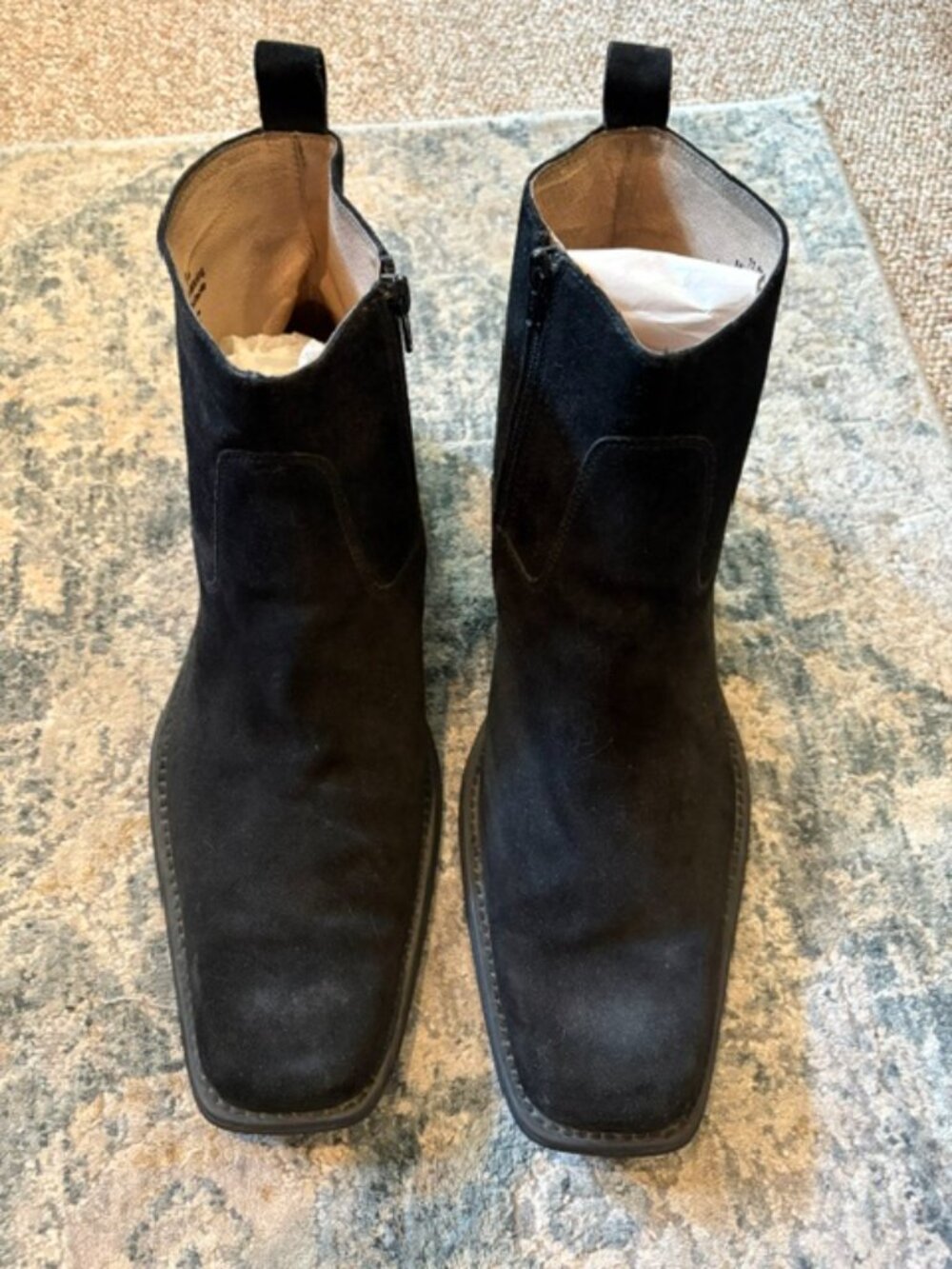 Mens Kenneth Cole black suede boots 11.5